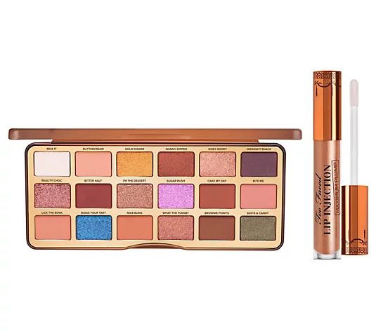 Too Faced Better Than Chocolate Eye Shadow & Lip Injection Set - QVC.com | QVC