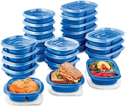 Rubbermaid 50-Piece Food Storage Containers with Lids for Lunch, Meal Prep, and Leftovers, Dishwashe | Amazon (US)