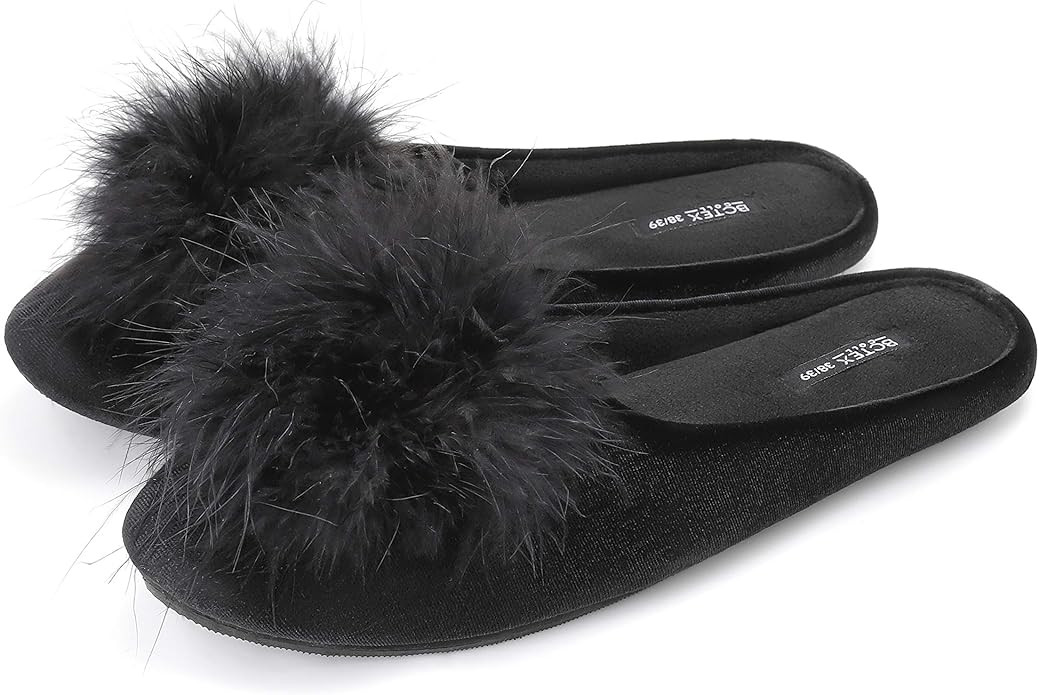 BCTEX COLL Women's Cozy Velvet Memory Foam House Slipper, Ladies Fuzzy Bedroom Slipper Non-slip S... | Amazon (US)