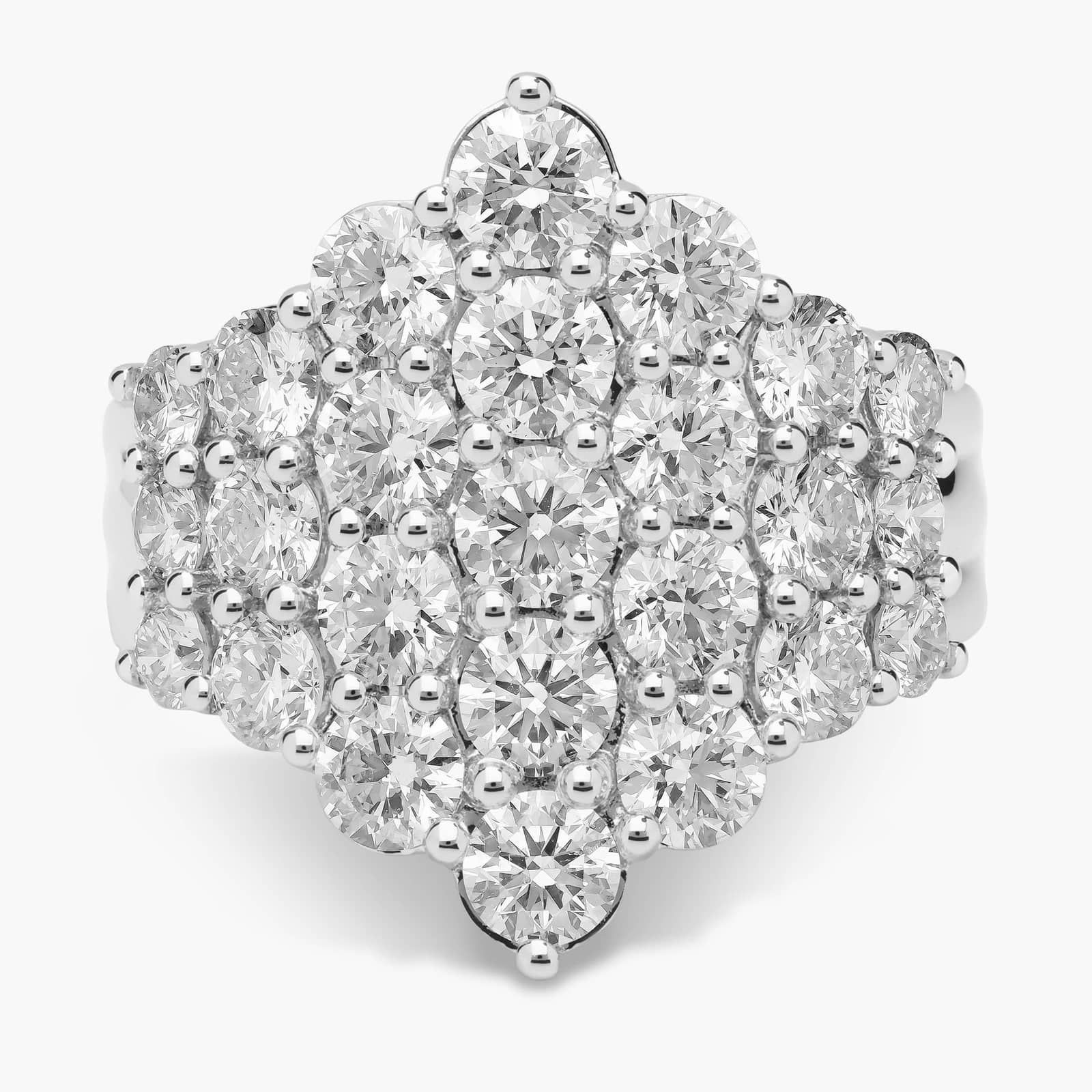 Diamond Graduated Fashion Ring in 14k White Gold (4 ct. tw.) | Blue Nile