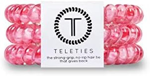 TELETIES - Spiral Hair Coils - Ponytail Holder Hair Ties for Women - Phone Cord Hair Ties - Stron... | Amazon (US)