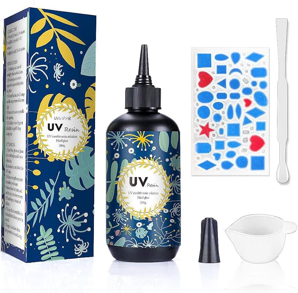 Crystal Clear Hard UV Resin Upgraded Formula Ultraviolet Fast Curing for Jewelry Making Craft Dec... | Amazon (US)