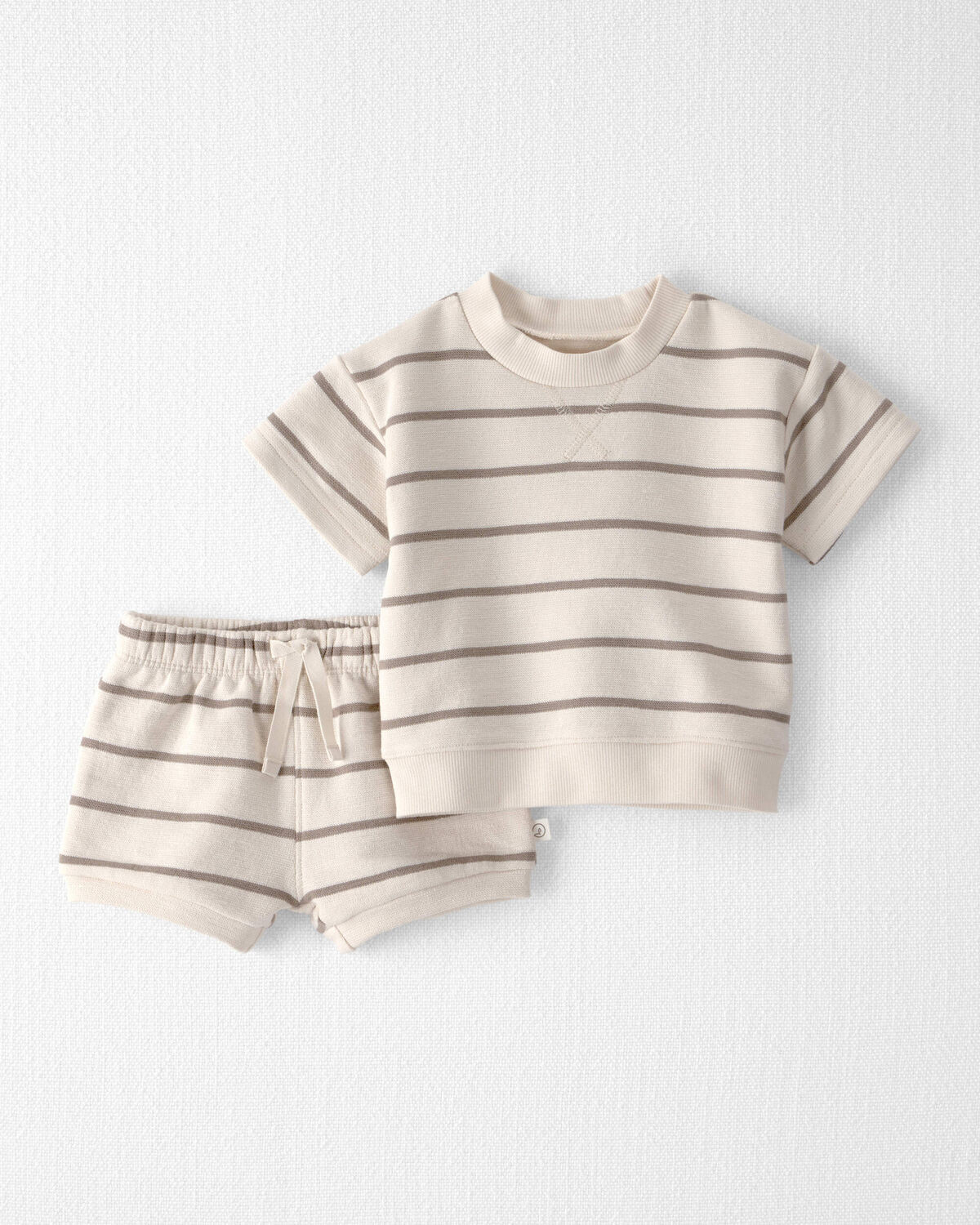 Baby 2-Piece Organic Cotton Top & Short Set in Stripes | Carter's Inc