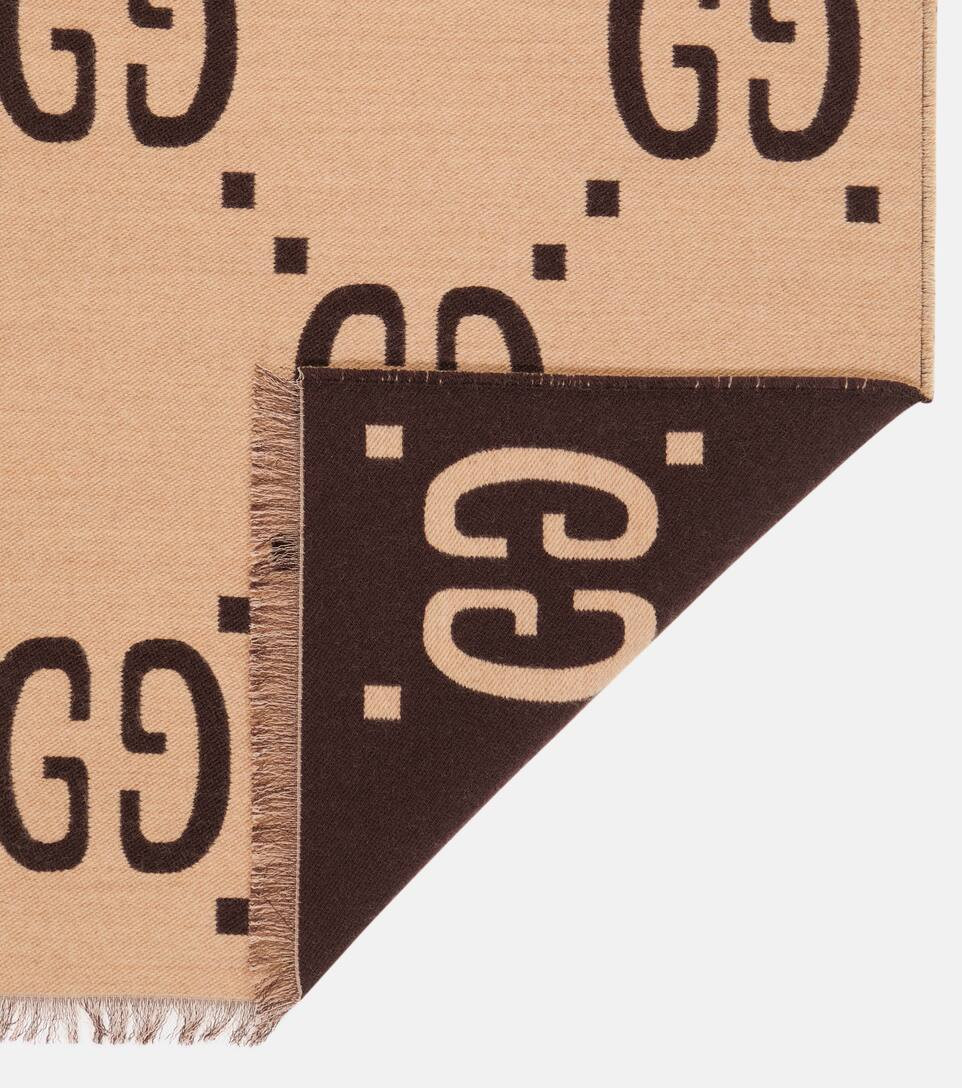 GG jacquard wool and silk scarf | Mytheresa (UK)