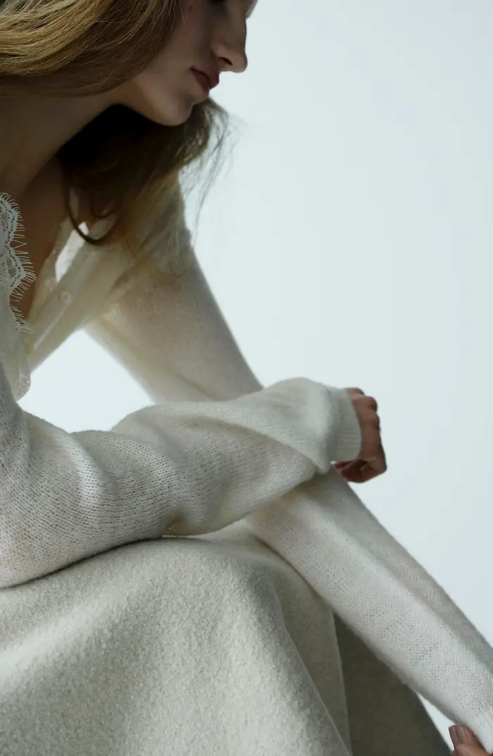 Lace Trim V-Neck Cardigan | Nordstrom