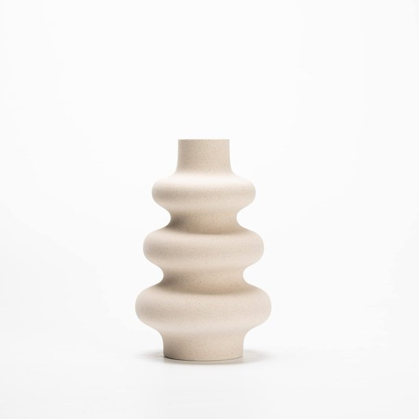 Ceramic Off White Vase, Pampas Vase for Decor, Nordic Minimalist Decor for Weddings, Dinner Table... | Walmart (US)