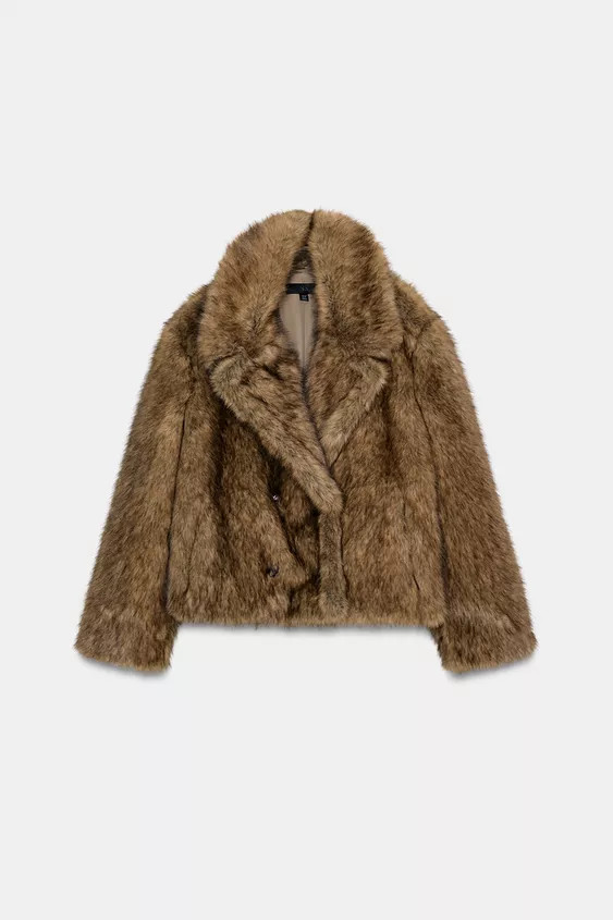 SHORT FAUX FUR COAT | Zara US