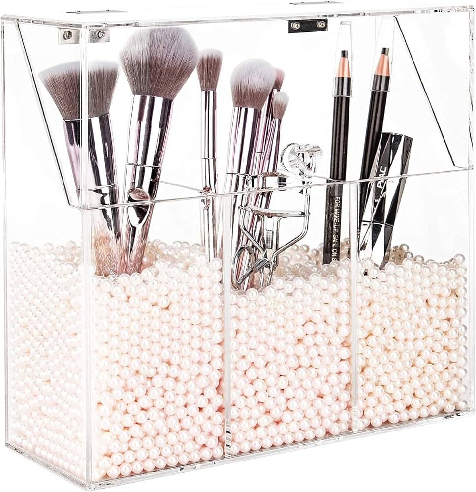 YestBuy Acrylic Makeup Brush Holder, Clear Makeup Brush Organizer For Vanity, Cosmetic Brush Stor... | Amazon (US)