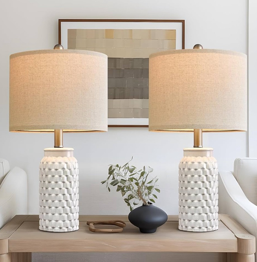 Love these lamps from Amazon for our bedside tables 🩷 They were affordable and a great home decor upgrade that we needed #lamps #endtable #tablelamps #nightstand 

#LTKFamily #LTKFindsUnder100 #LTKHome