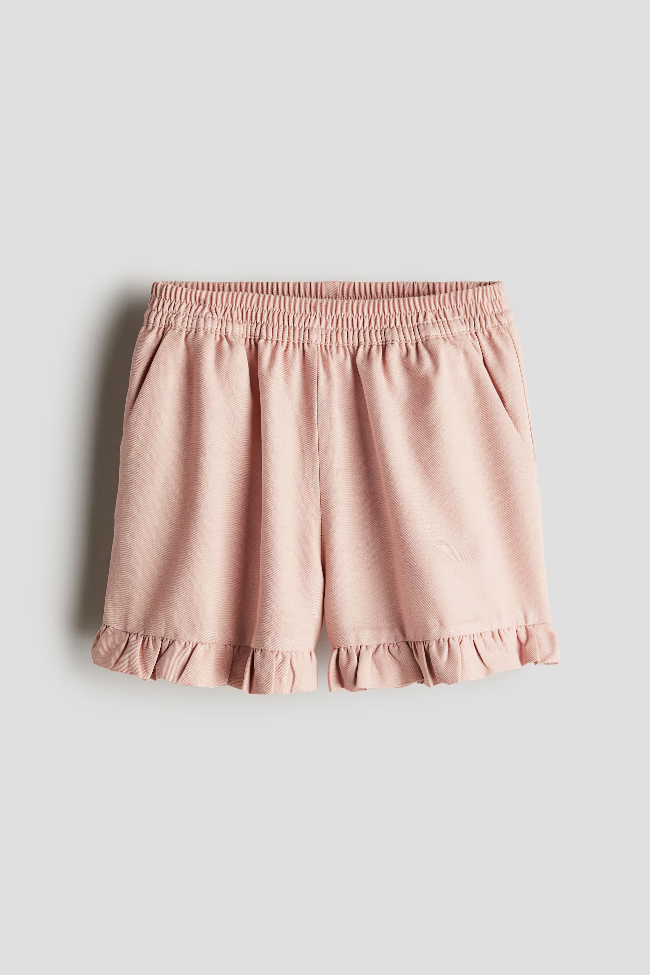 Ruffle-Trimmed Shorts - Regular waist - Short - Pink - Kids | H&M US | H&M (US + CA)