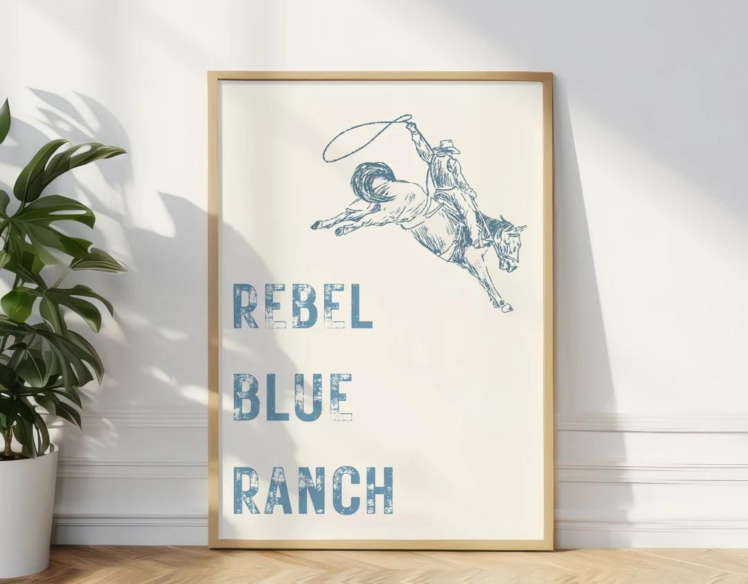 Rebel Blue Ranch Digital Print Book Inspired Wall Art Cowboy Romance Lyla Sage - Etsy | Etsy (US)