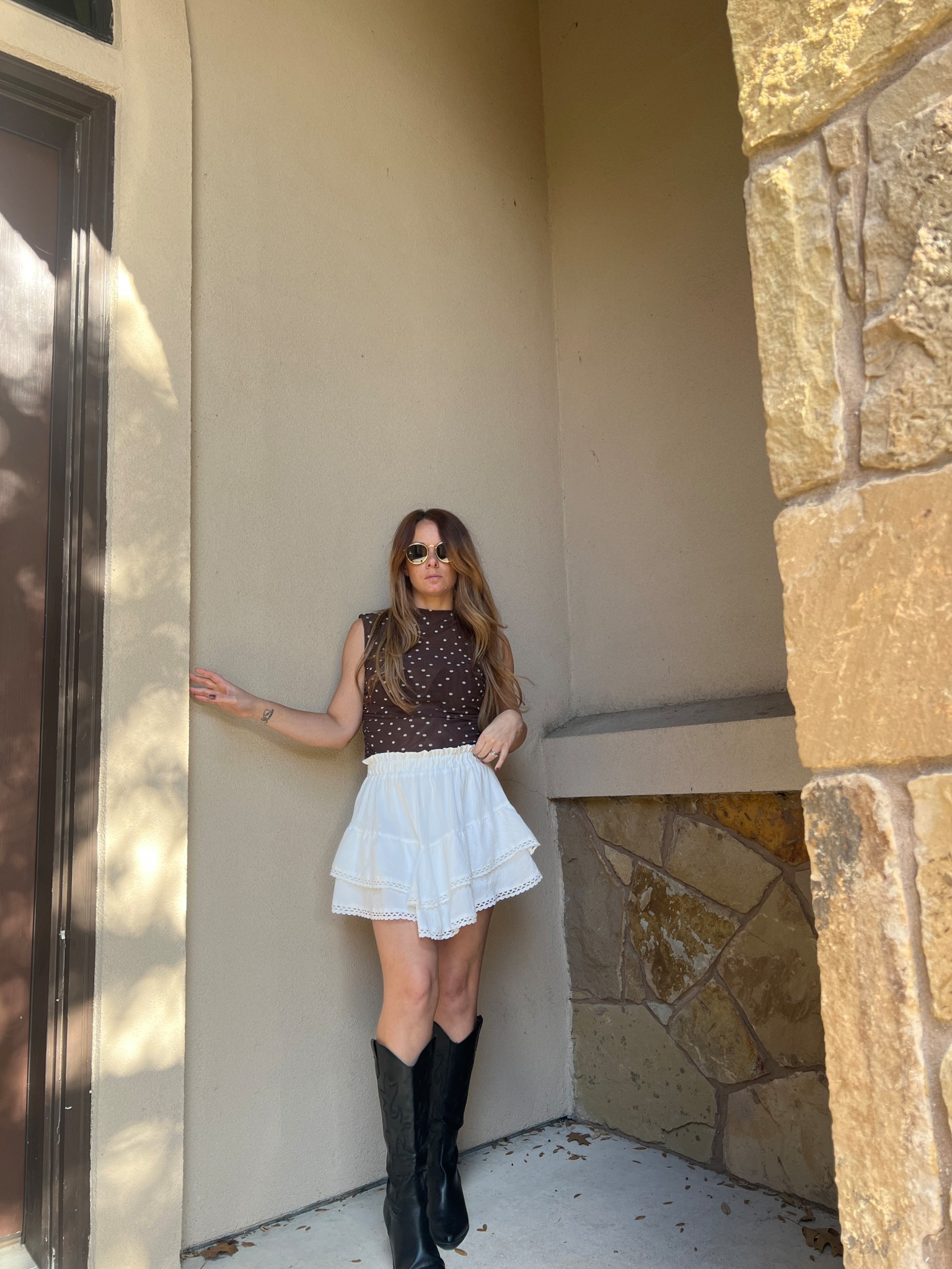 Little flirty Valentine’s Day outfit idea. Love the resurgence of polka dots 🤎🤎

#LTKPetite #LTKValentine #LTKootd