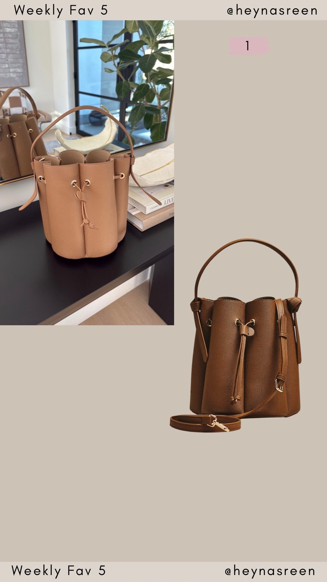 Fav 5:
#1: Anthropologie bucket bag 