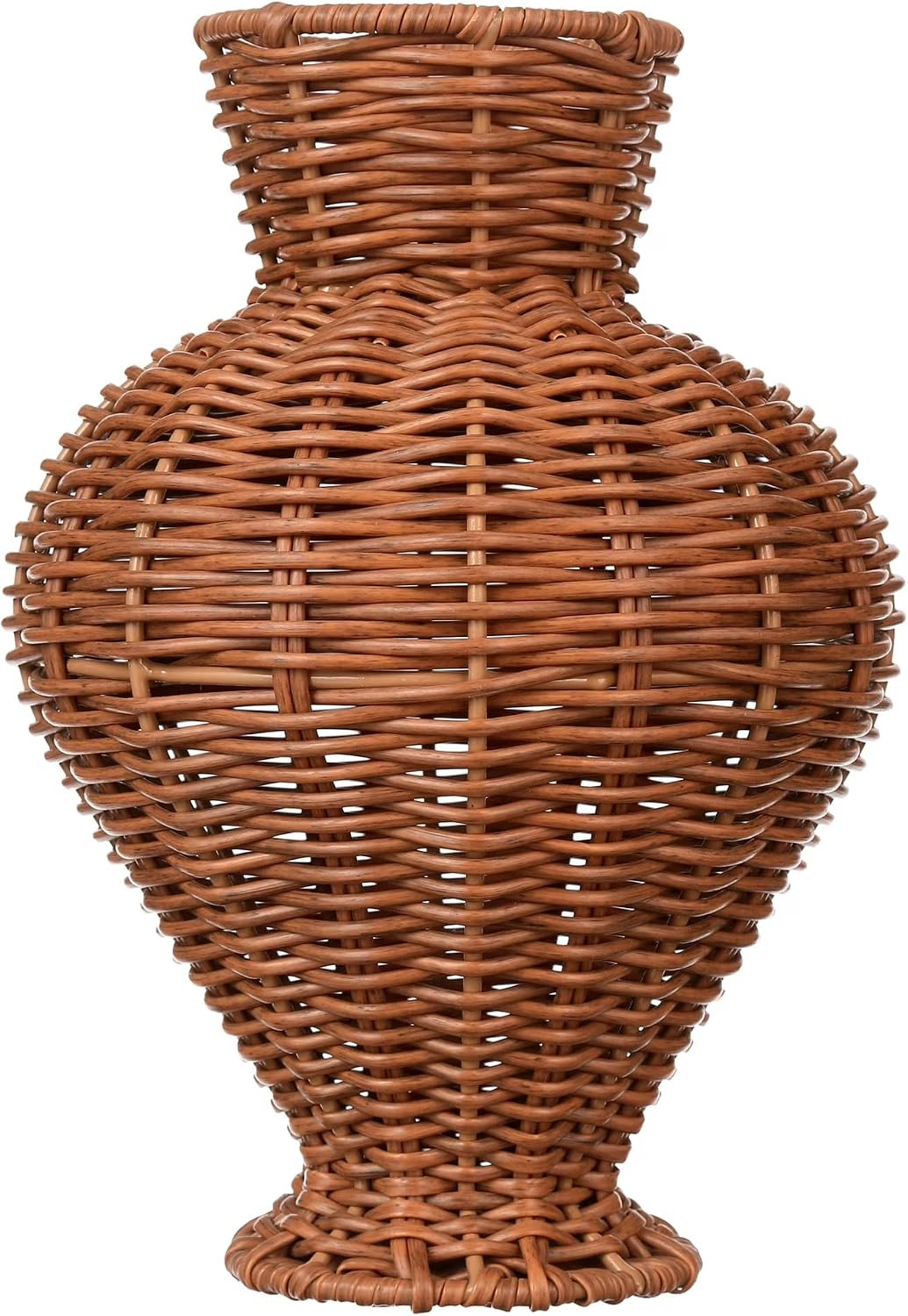 Woven Faux Rattan Indoor Vase | Amazon (US)