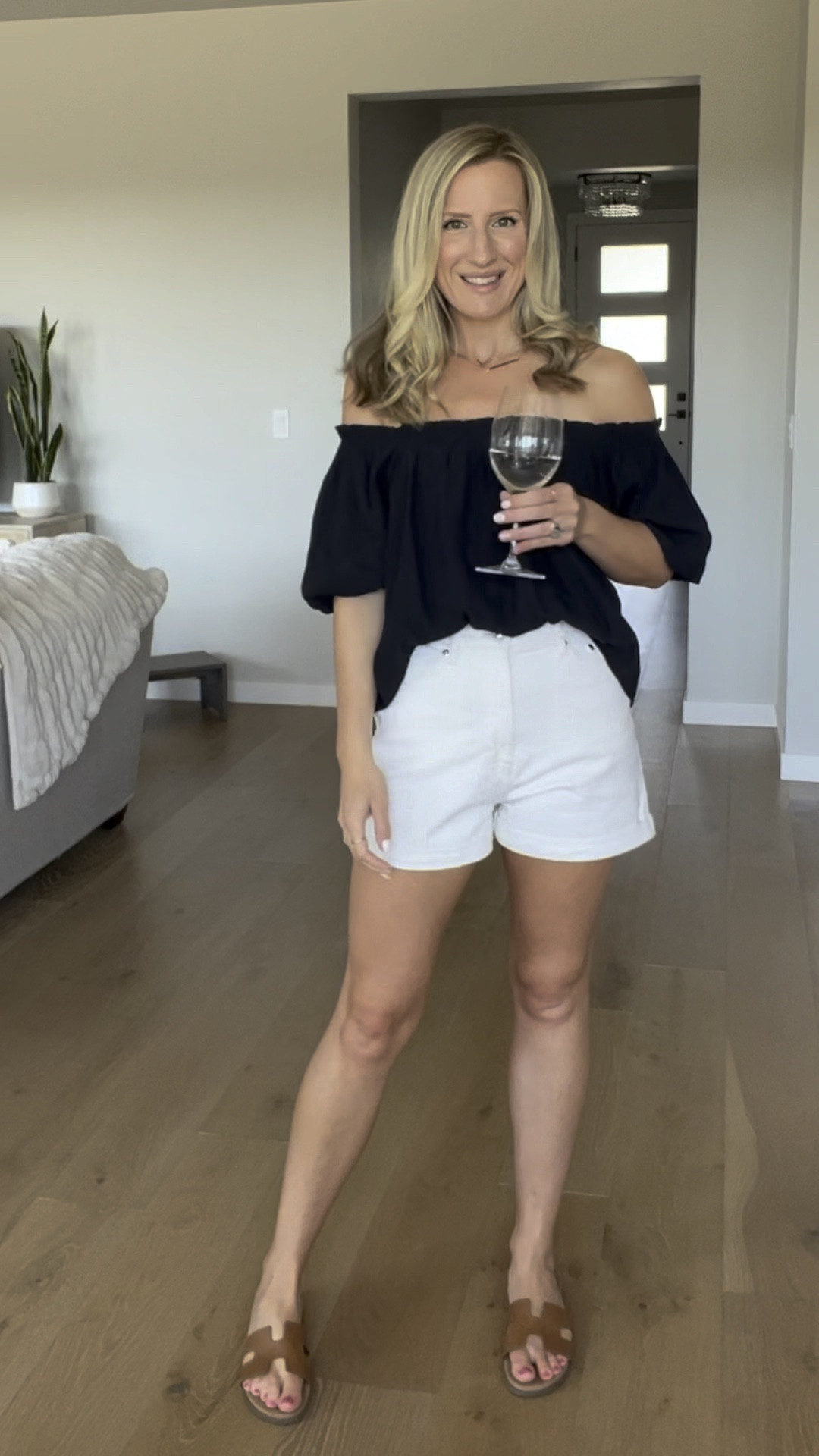 Off the shoulder top from Abercrombie paired with these high waisted mom shirts from HM!

#LTKFind #LTKfamily #LTKunder50