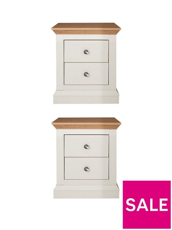 Hanna Set of 2 Bedside Chests | Very (UK)