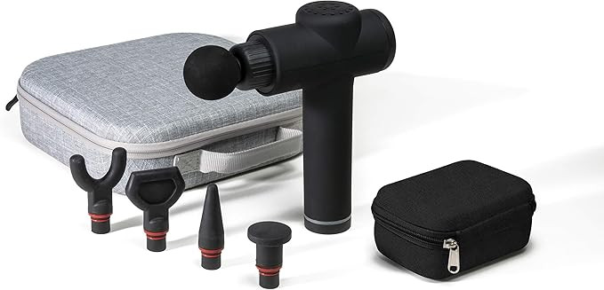 SHARPER IMAGE Powerboost Deep Tissue Percussion Massager, Massage Gun w/ 5 Attachments, Whisper Q... | Amazon (US)