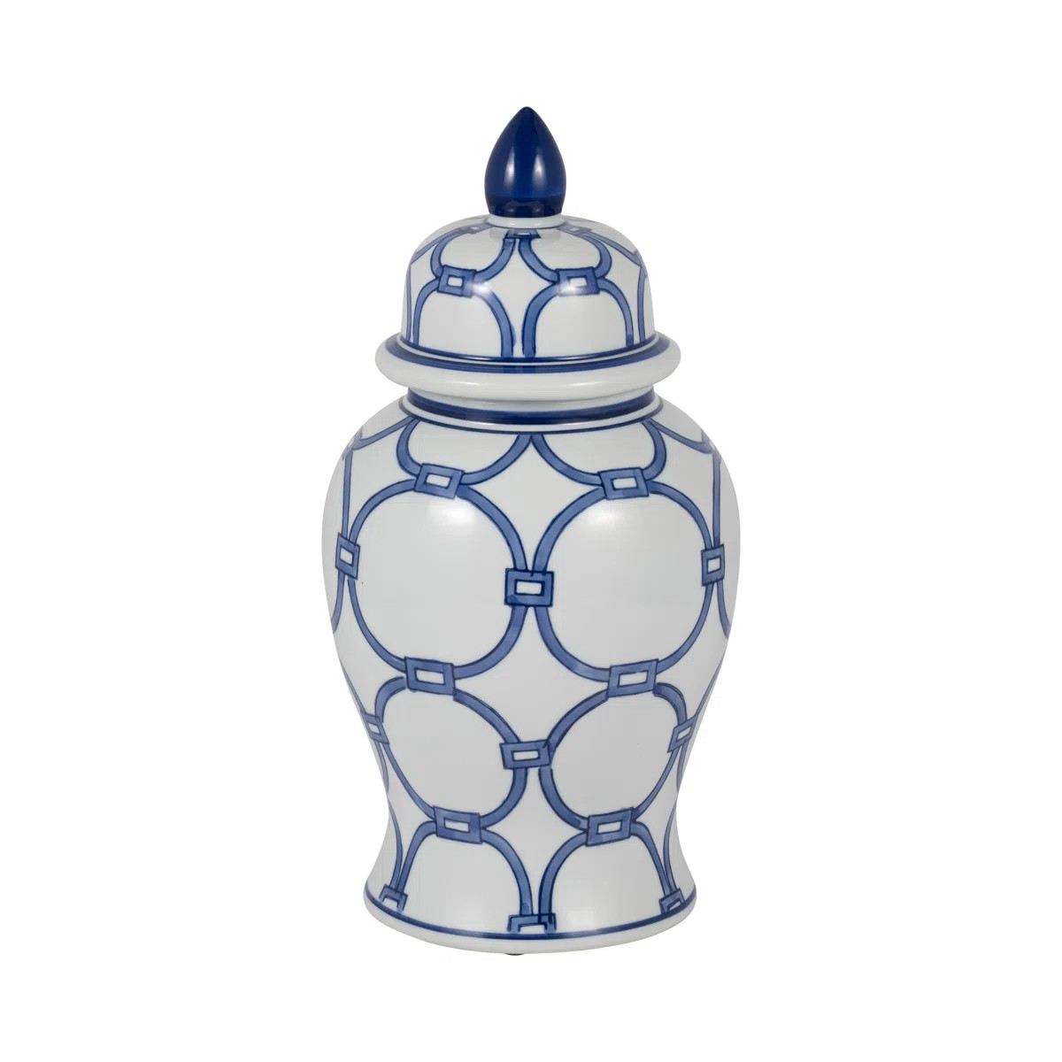 Cinya Ceramic Vase and Decorative Temple Jar with Lid - Elegant Flower Vase for Home Decor | Wayfair North America