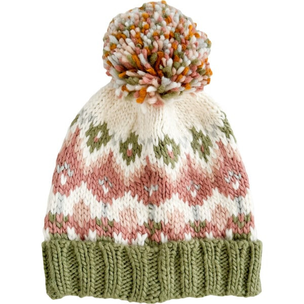 Fairisle Knit Hat, Pastel | Maisonette