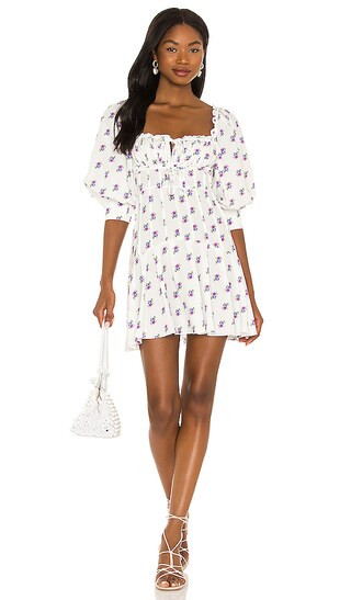 Viola Mini Dress in White | Revolve Clothing (Global)