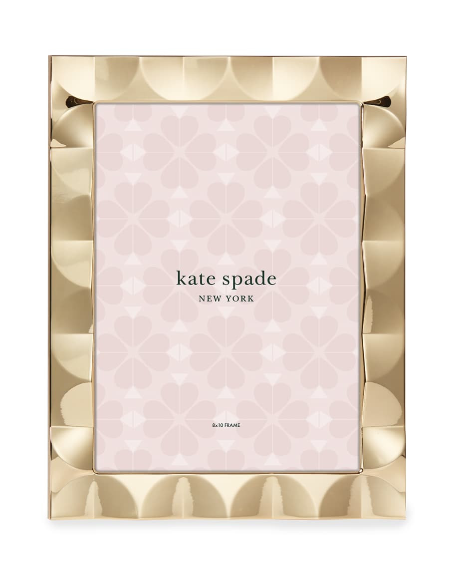 kate spade new york south street 8" x 10" gold scallop picture frame | Neiman Marcus