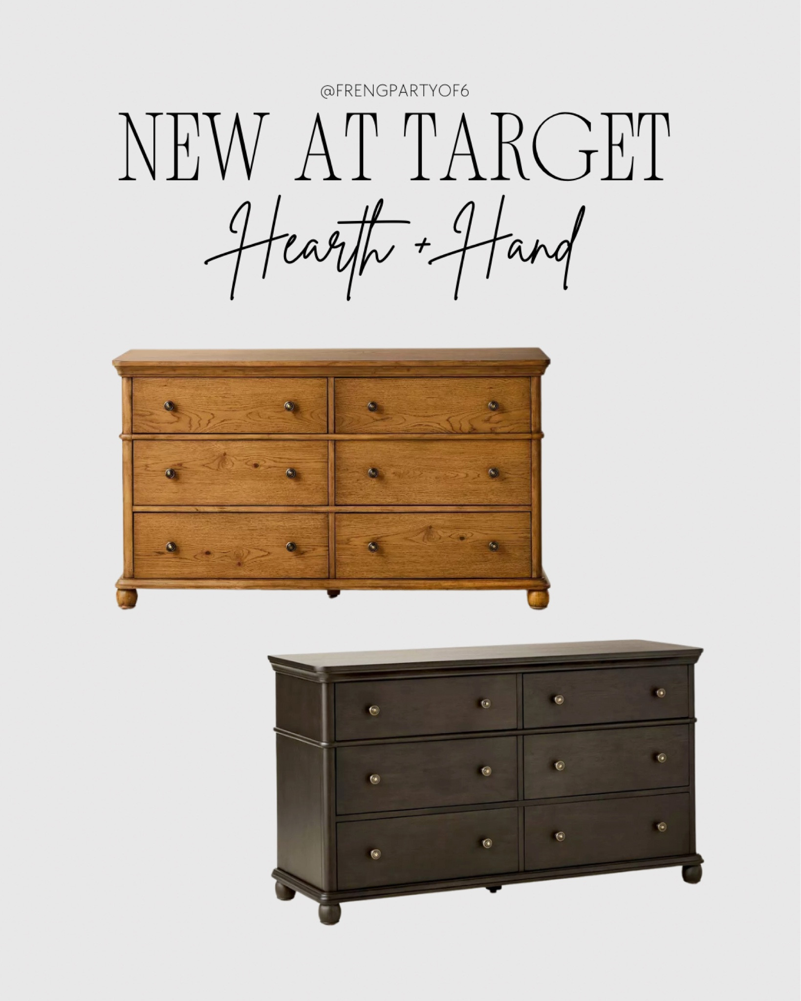 The prettiest dressers! We have the 3-drawer dresser in this oak brown color and nightstand in the black color. Love them both!

#LTKHome