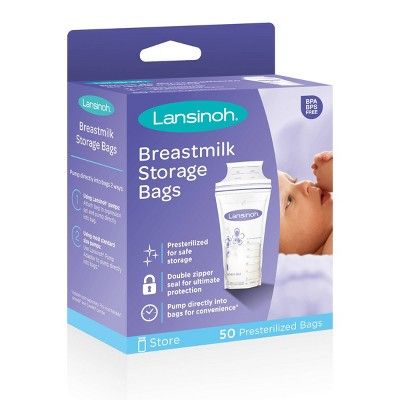 Lansinoh Milk Storage Bag, 6oz (50ct) | Target