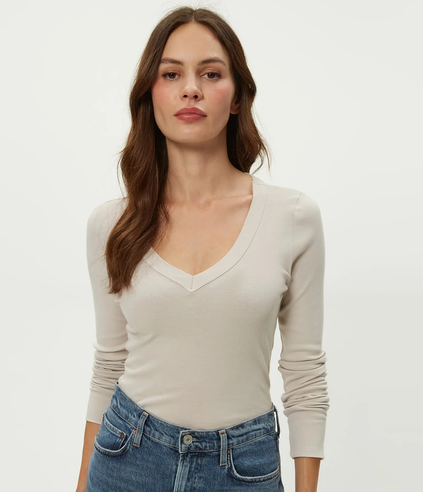 Variant options: Molly Supima V-Neck Tee | MichaelStars.com