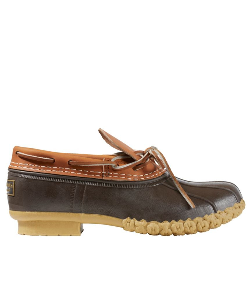 Women's Bean Duck Boots, Rubber Mocs Tan/Bean Boot Brown/Gum 5(D), Leather/Rubber L.L.Bean | L.L. Bean