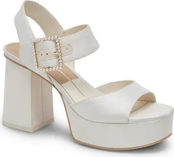 Bobby Imitation Pearl Ankle Strap Platform Sandal (Women) | Nordstrom