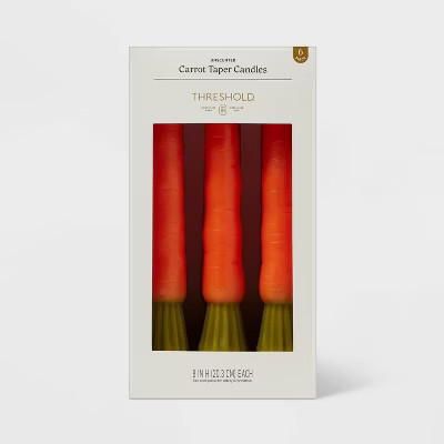 6pk Carrot Taper Candle Set - Threshold™ | Target