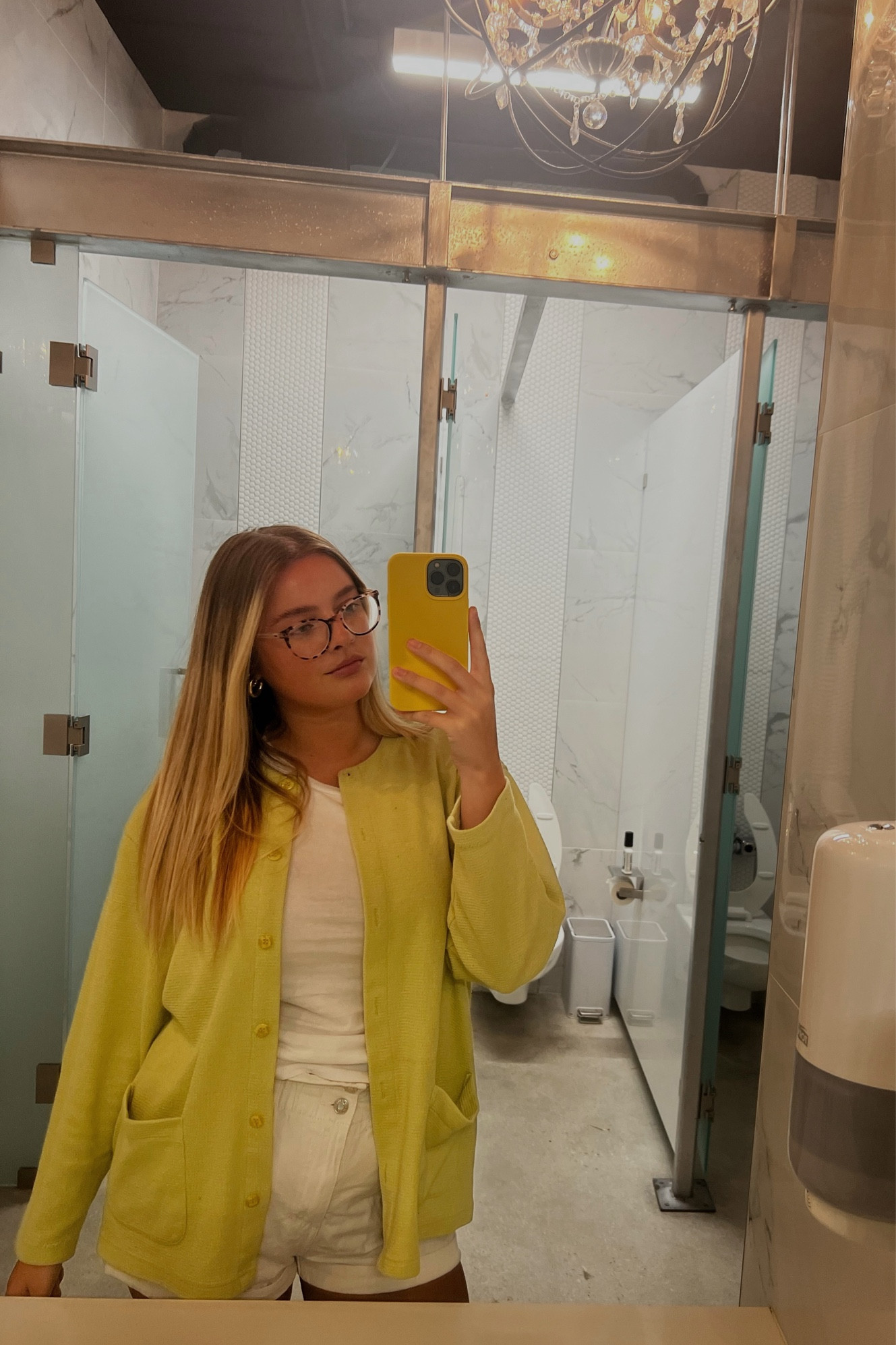 Cardigan is thrifted but linked similar 💚
 