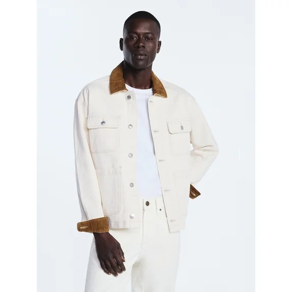 Free Assembly Men's Chore Jacket with Long Sleeves, Sizes S-3XL | Walmart (US)