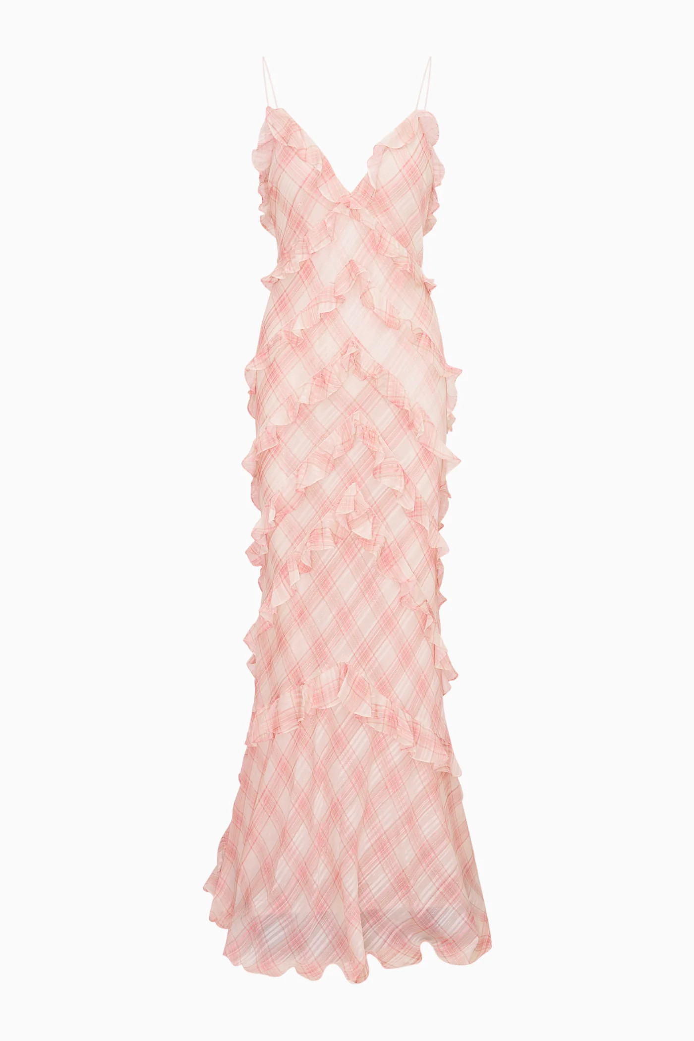 Ellietta Tartan Ruffle Maxi Dress | LoveShackFancy