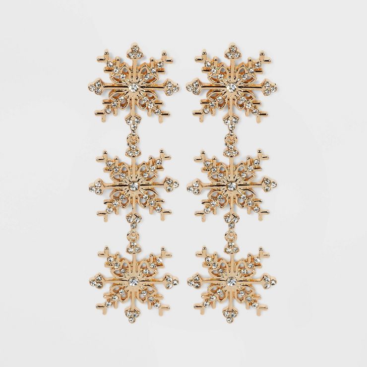 SUGARFIX by BaubleBar 'Winter Wonderland' Statement Earrings - Gold | Target