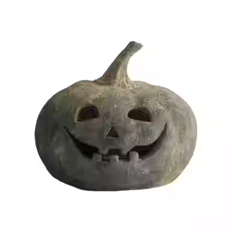Fall Decorations Terracotta Halloween Pumpkin Decorations Hand-Carved Details, Natural Terracotta | Walmart (US)