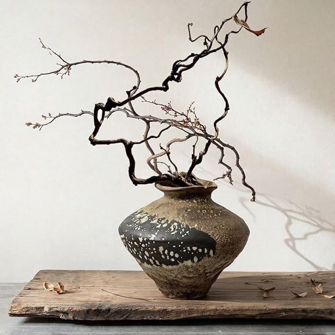 Rusty Vase,Rustic Ceramic Vase,Farmhouse Antique Pottery Vases,Wabi Sabi Decorative Vases for Liv... | Amazon (US)