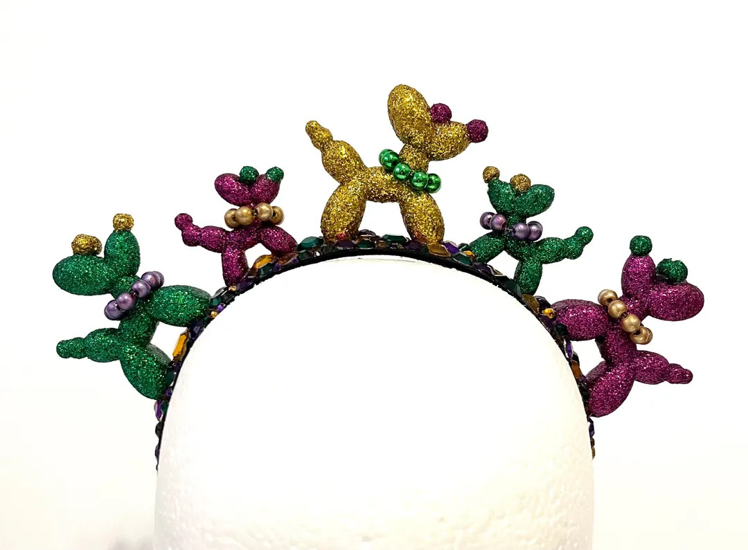 Mardi Gras Bead Dogs Headband - Etsy | Etsy (US)