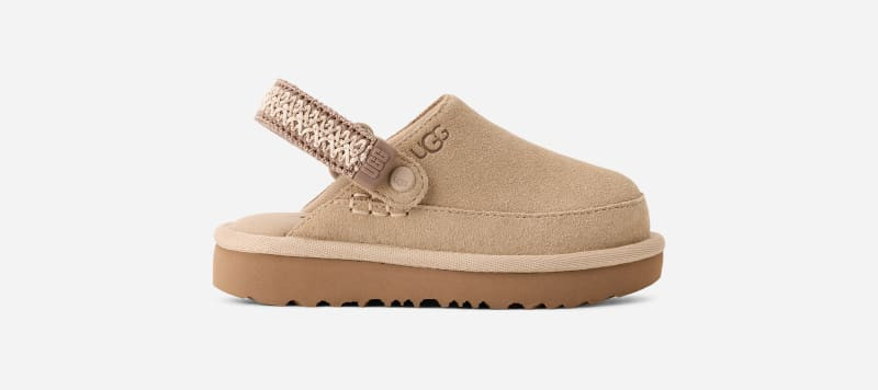 UGG® Toddlers' Goldenstar UGG®braid Clog Suede Shoes in Mustard Seed, Size 6T | UGG (US)