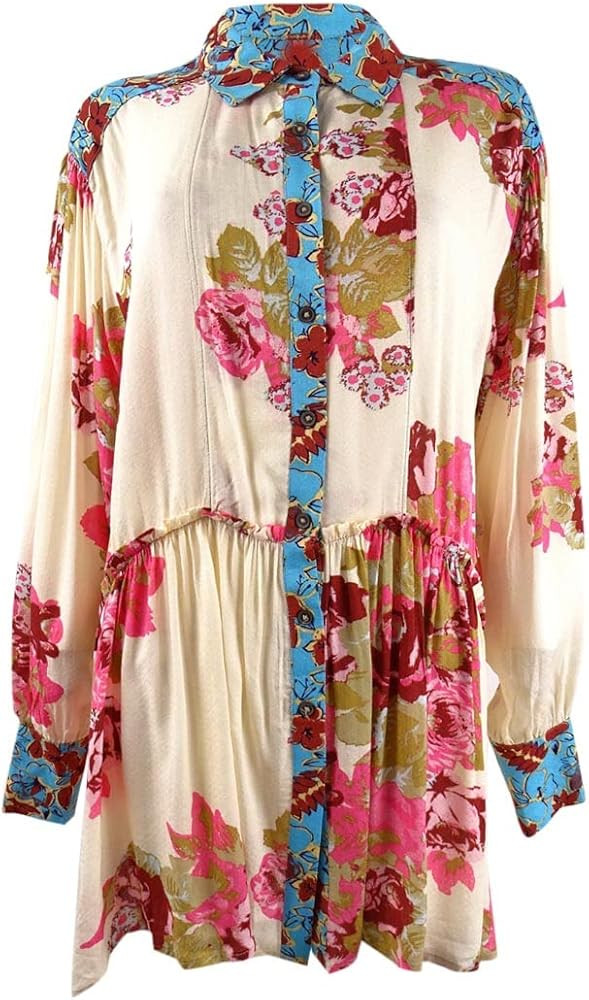 Free People Women's Brunch A Bunch Tunic Shirt (S, Light Combo) | Amazon (US)