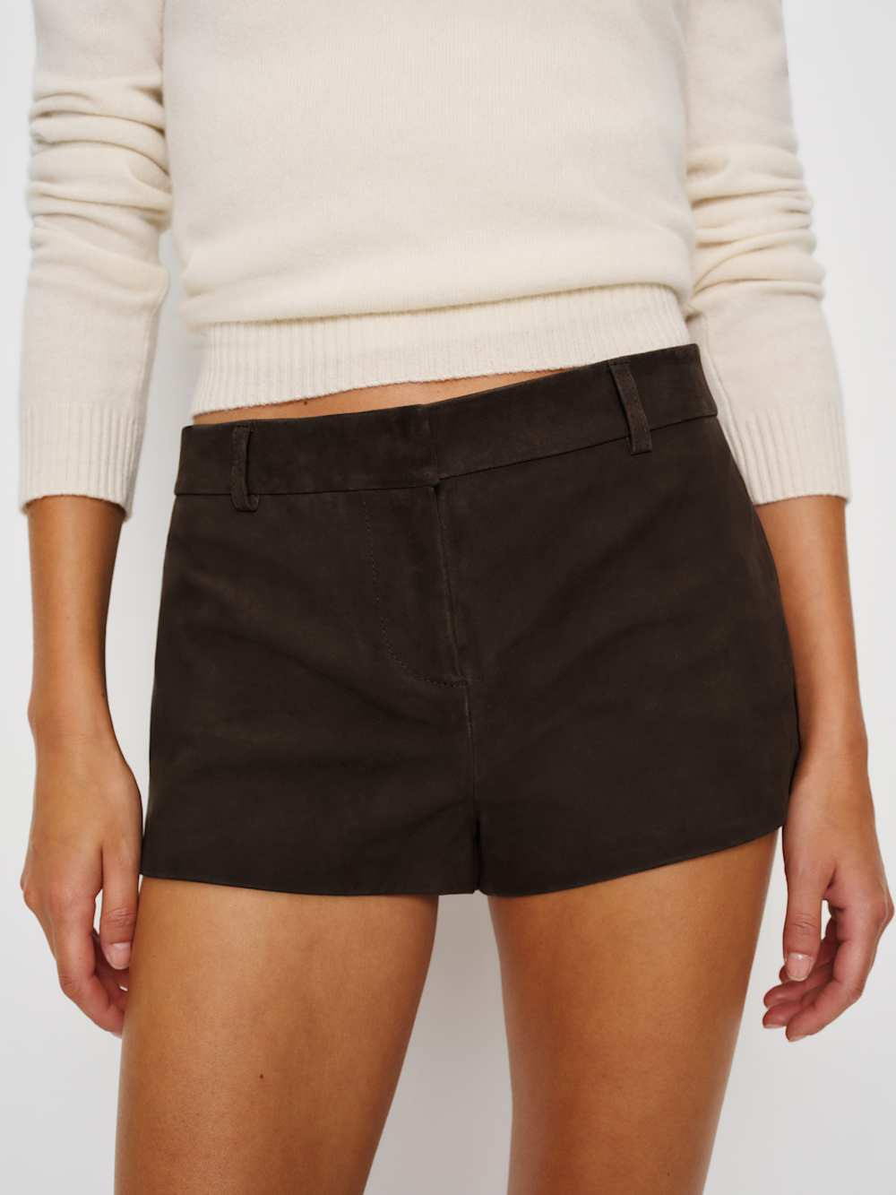 Veda Taylor Low Rise Leather Micro Short | Reformation (Global)