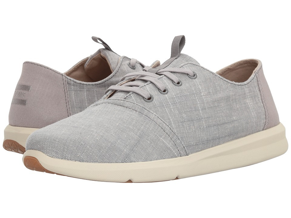 TOMS - Del Rey (Drizzle Grey Textured Chambray) Men's Lace up casual Shoes | Zappos