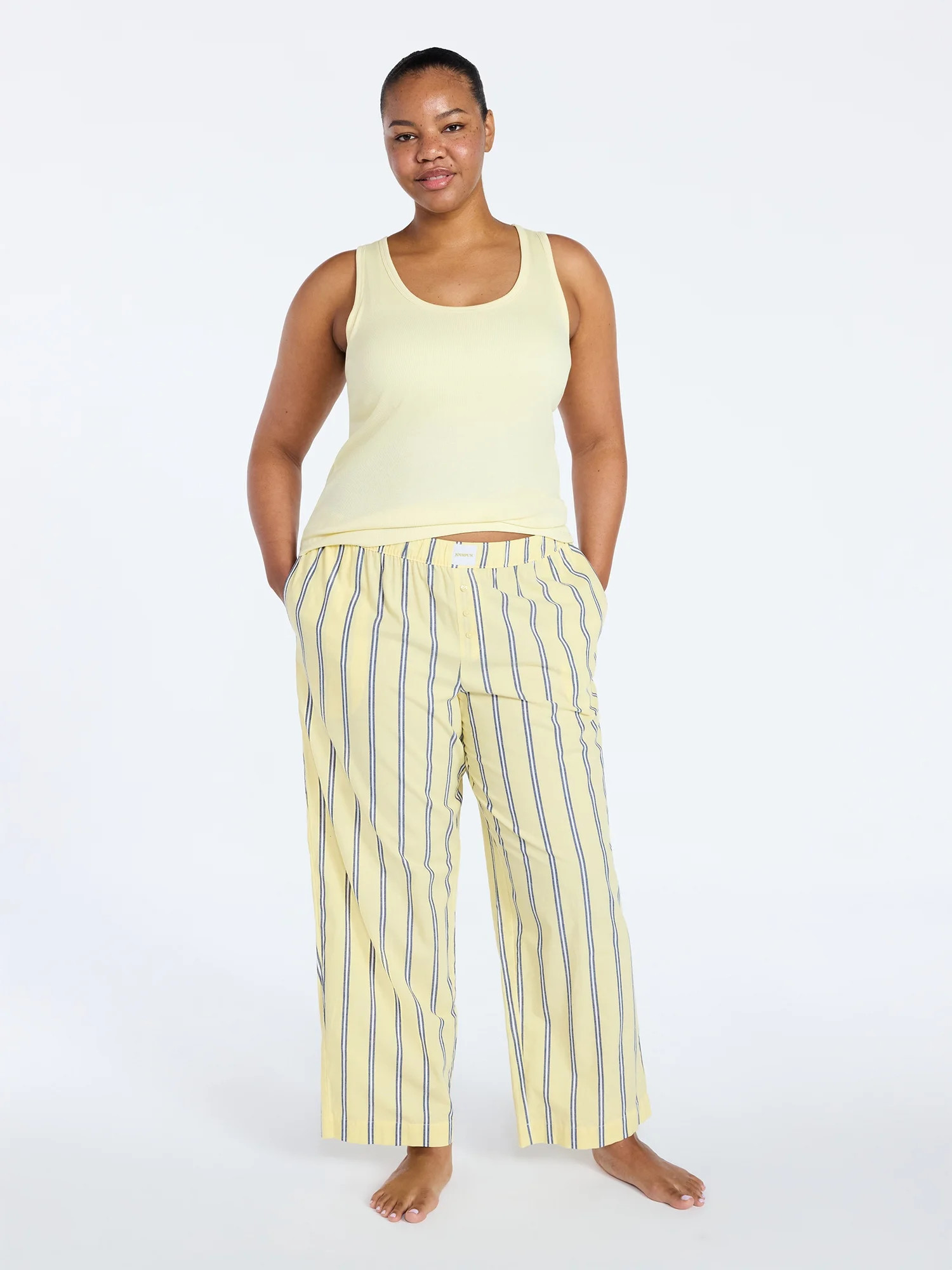 Joyspun Women's Poplin Sleep Pants, 31'' Inseam, Sizes XS-3X | Walmart (US)