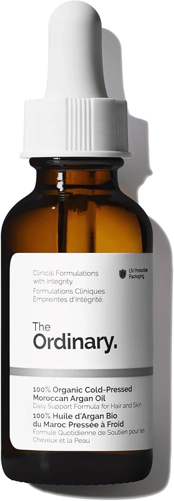 The Ordinary 100% Organic Cold-Pressed Moroccan Argan Oil, Nourishing and Hydrating Treatment for... | Amazon (US)