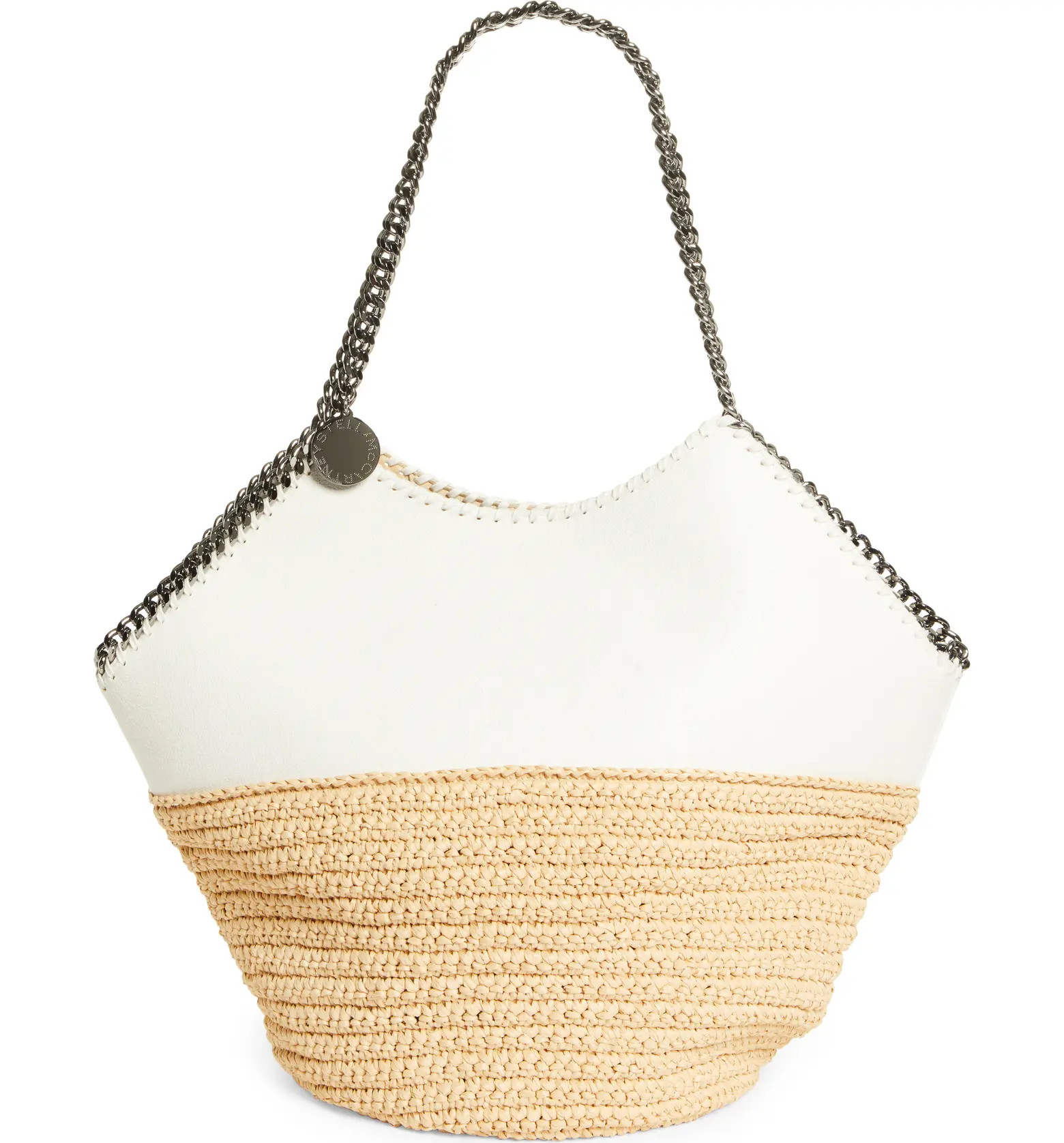 Stella McCartney Large Falabella Faux Leather & Raffia Tote | Nordstrom | Nordstrom