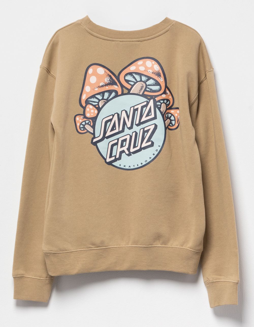 SANTA CRUZ Shroom Dot Girls Oversized Crew Neck Sweatshirt - TAN | Tillys | Tillys