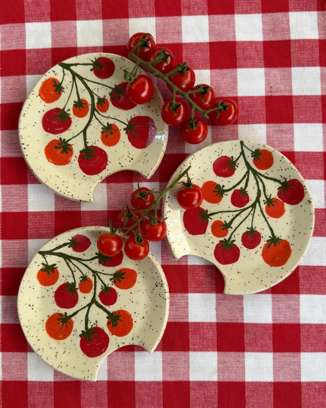 Ceramic Tomato Spoon Rest – Handpainted | Etsy (Global)