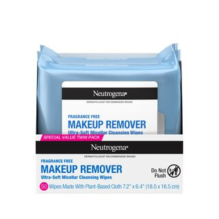 Neutrogena Fragrance Free Makeup Remover Facial Wipes, 25CT, 2 Pack | CVS Health