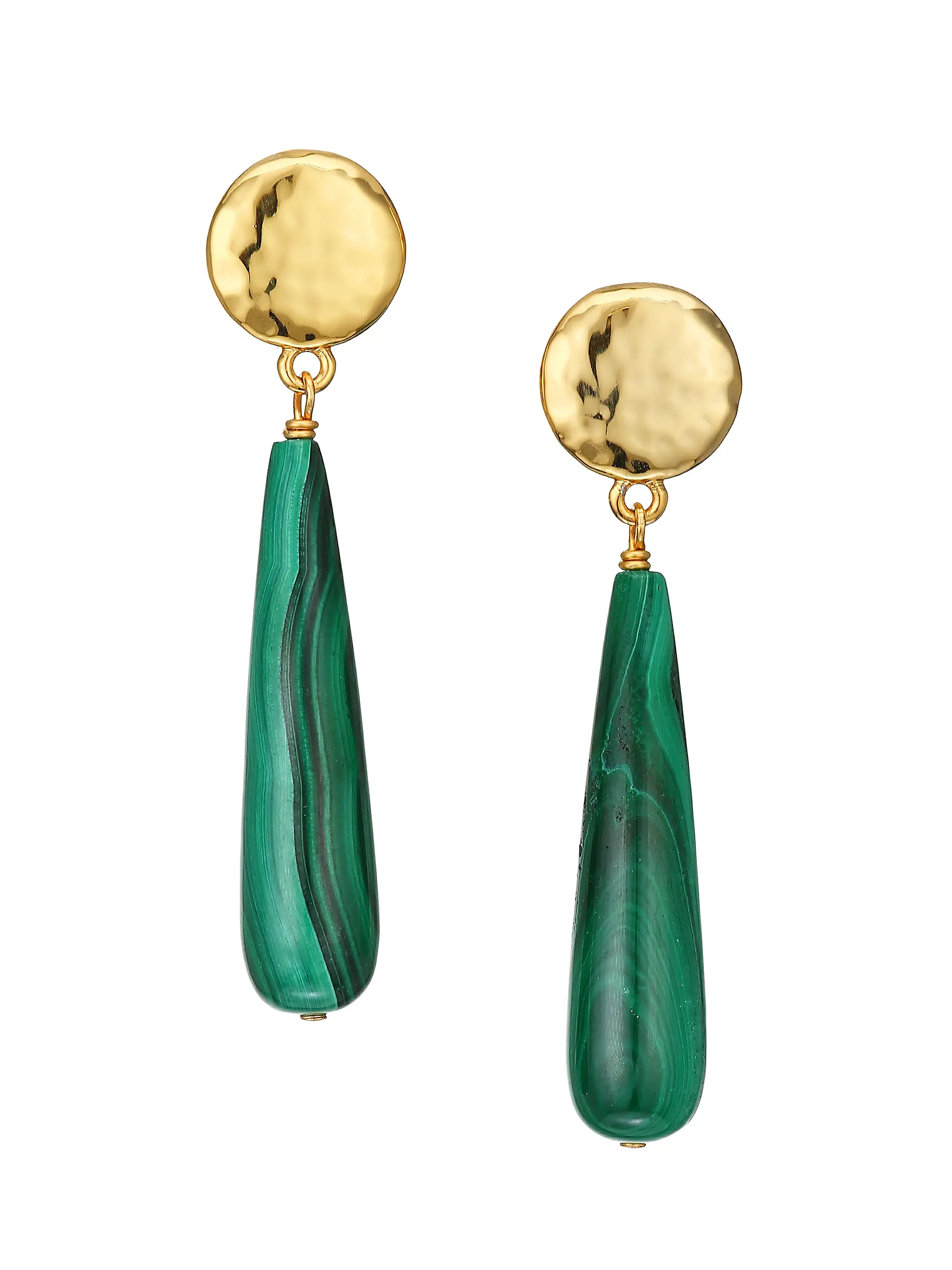 Shop NEST Jewelry Malachite Teardrop Earrings | Saks Fifth Avenue | Saks Fifth Avenue