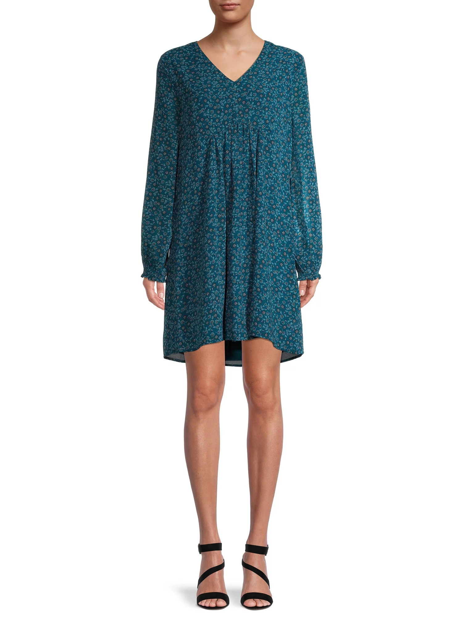 Time and Tru Women’s Long Sleeve Peasant Dress | Walmart (US)